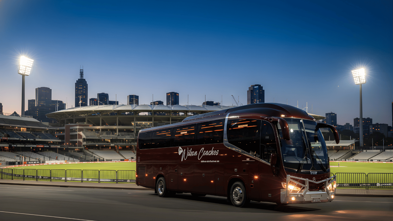 Coach on coastal highway
