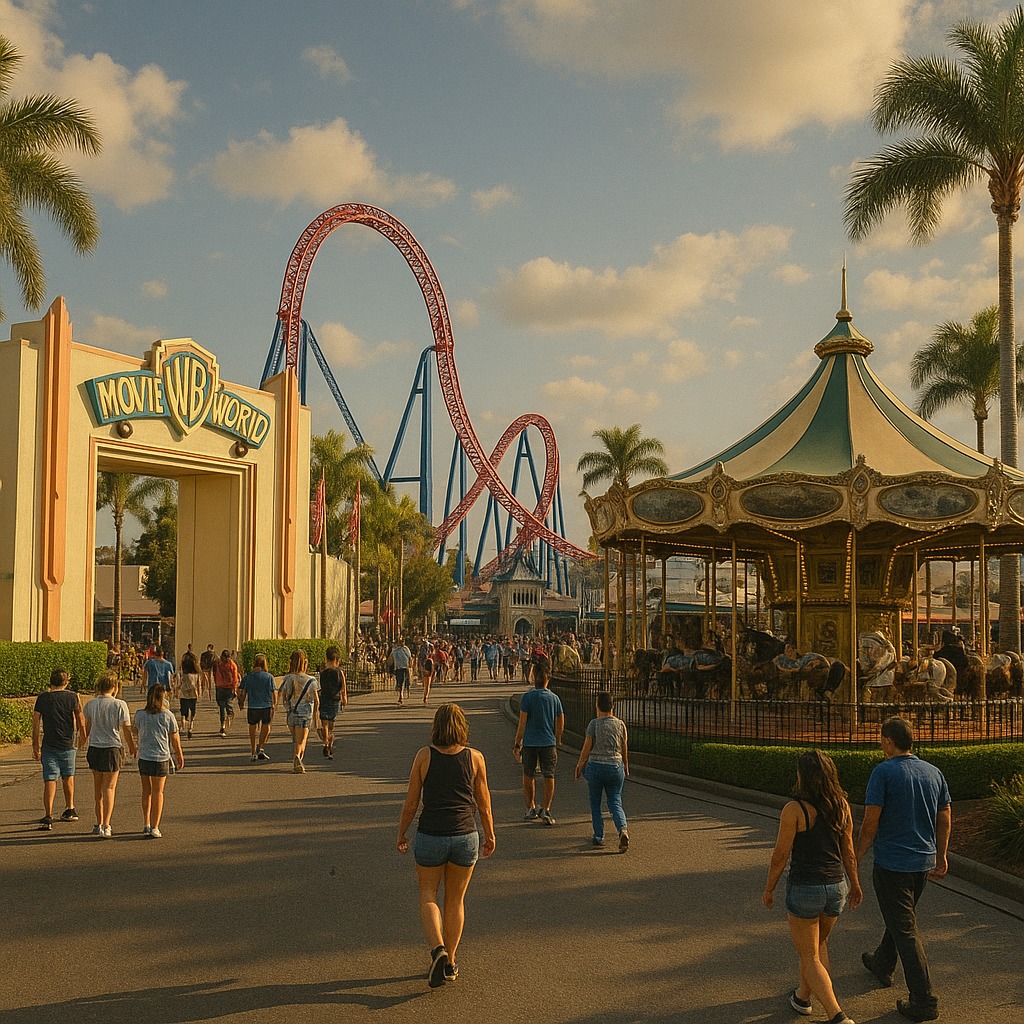 Roller coasters and family attractions on the Gold Coast