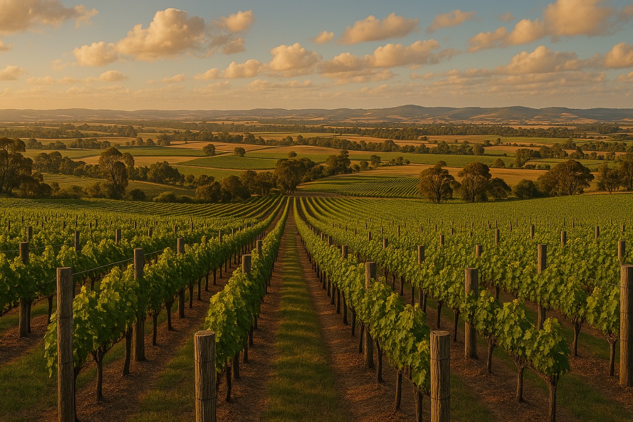 Vineyards and rural roads in the Barossa Valley